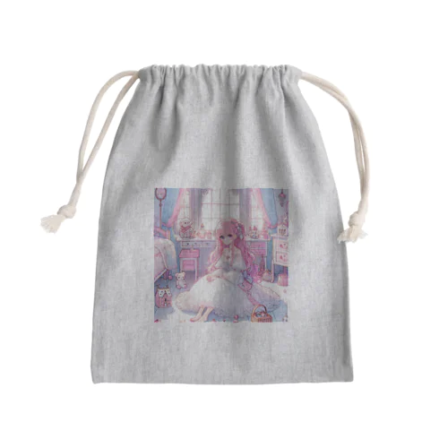 ふわふわドレスの女の子 Mini Drawstring Bag