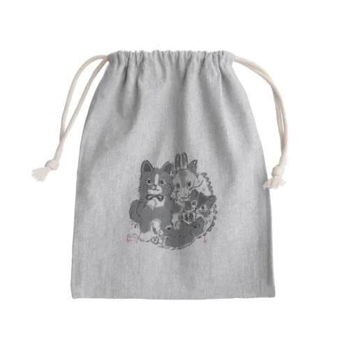 干支デザイン　カイくんとテオくん Mini Drawstring Bag