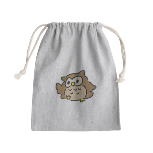 ふくろうくん Mini Drawstring Bag