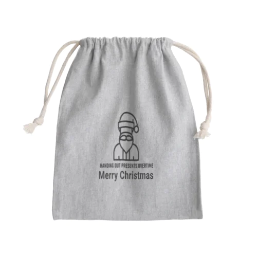残業サンタ Mini Drawstring Bag