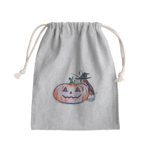 ハロウィンコオロギくん Mini Drawstring Bag