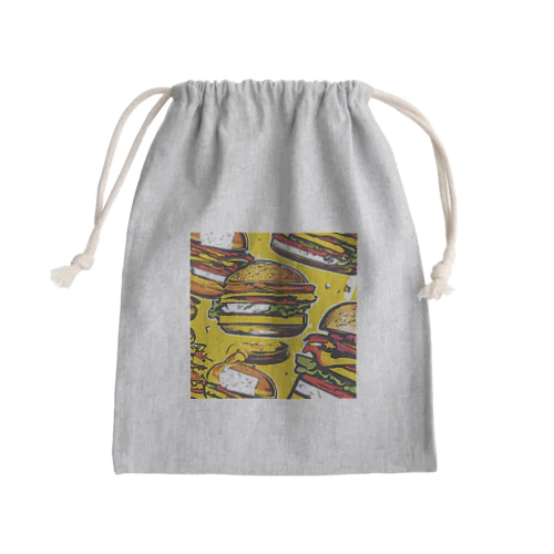 ハンバーガー　ポップ Mini Drawstring Bag