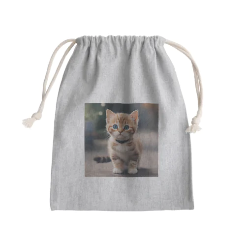 可愛い猫ちゃん Mini Drawstring Bag