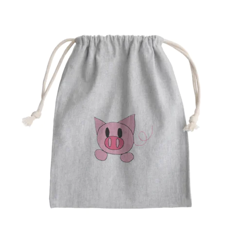 ゆきーこブタ Mini Drawstring Bag