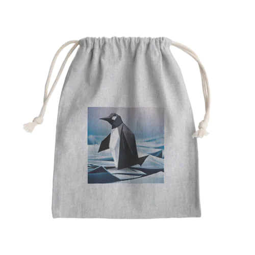 ペンギン（折り紙風） Mini Drawstring Bag