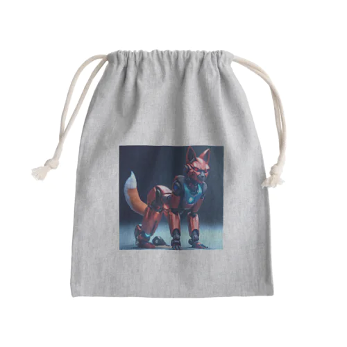 「永遠の忠誠：キツネロボットの物語」 ： "Eternal Loyalty: Story of the Kitsune Robot" Mini Drawstring Bag