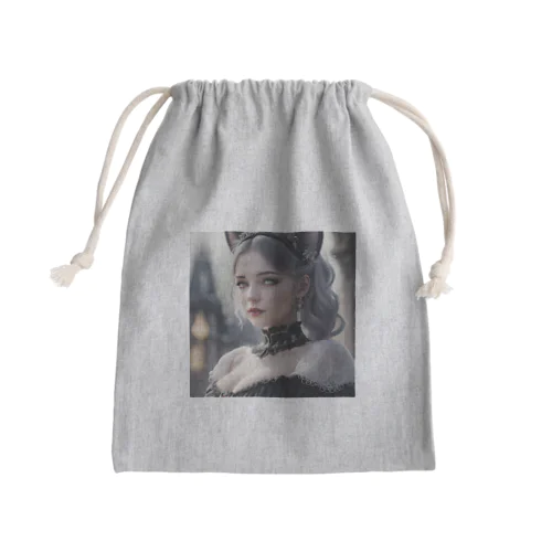 「猫耳の魔女の叡智と冒険」 ： "The Wisdom and Adventure of the Cat-Eared Witch" Mini Drawstring Bag