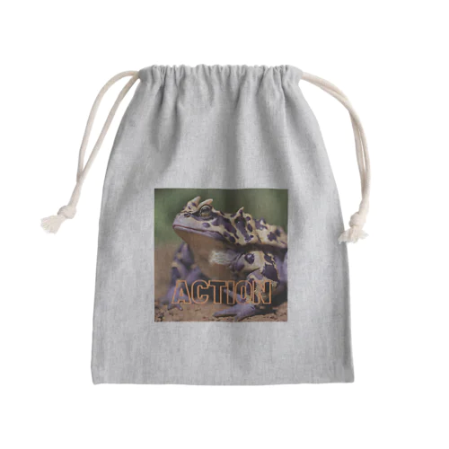 ツノツノガエル Mini Drawstring Bag