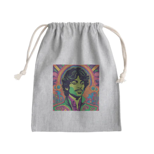 サイケデリックな世界の緑の王子様 Mini Drawstring Bag