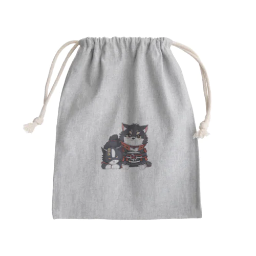 さむらい犬 Mini Drawstring Bag