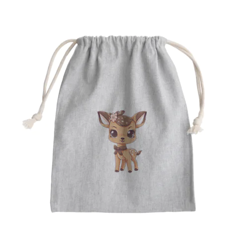 可愛い鹿 Mini Drawstring Bag