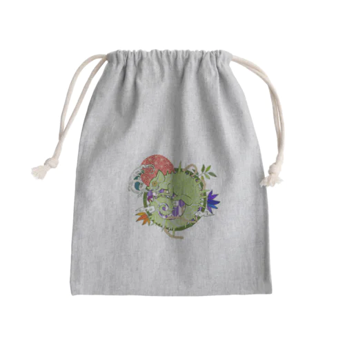 和風カメレオン Mini Drawstring Bag