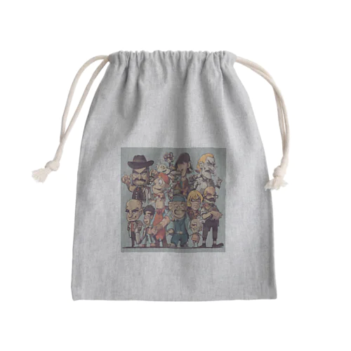 グリッドダラー Mini Drawstring Bag