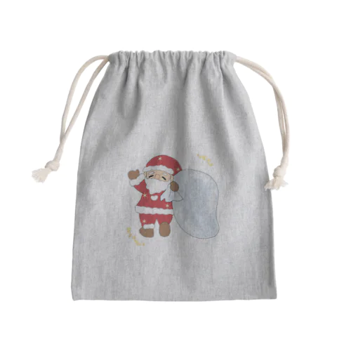 クリスマスサンタさん Mini Drawstring Bag