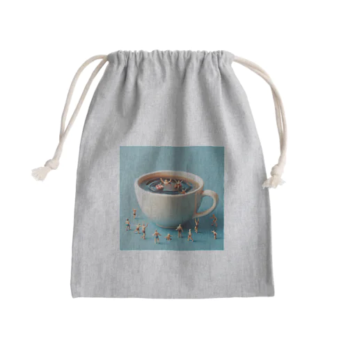カフェ・スプラッシュ Mini Drawstring Bag
