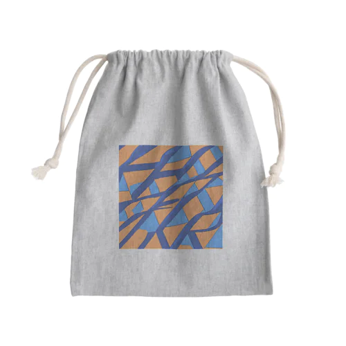 ティールオレンジ Mini Drawstring Bag