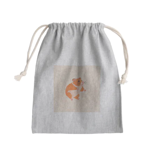 おもしろハムスター Mini Drawstring Bag