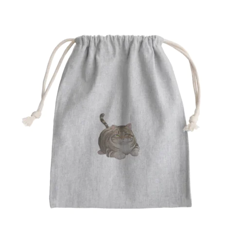 もふもふとらねこ Mini Drawstring Bag