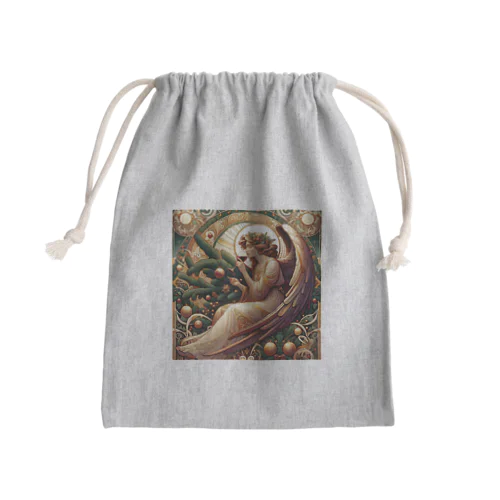 呑(どん)天使inクリスマス　アール・ヌーヴォー風vol.2 Mini Drawstring Bag