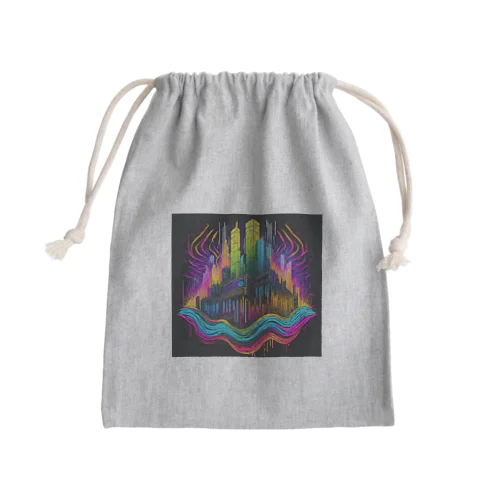 サイバーパンク都市 Mini Drawstring Bag