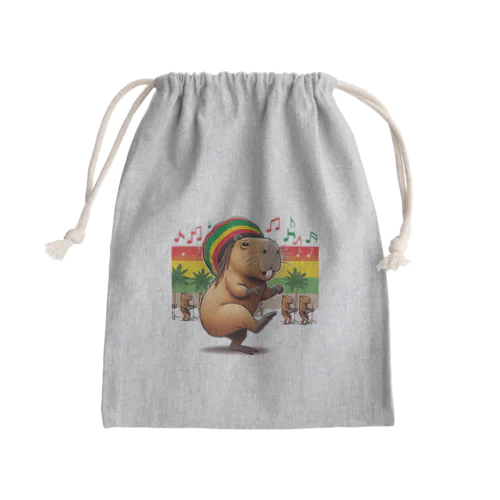 レゲエカピバラ２ Mini Drawstring Bag