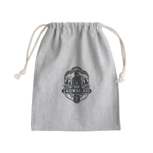 スノーボーダー Mini Drawstring Bag