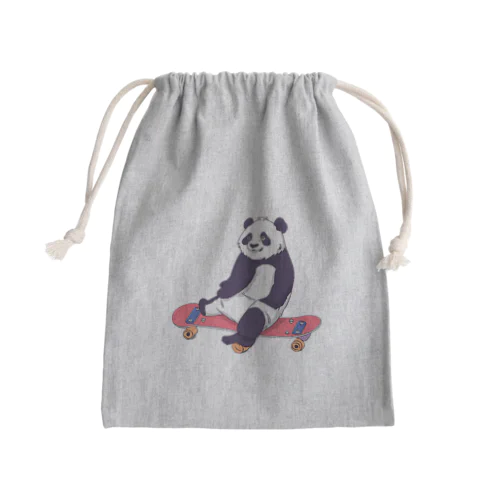 ダイカット ある日のぱんだ Mini Drawstring Bag