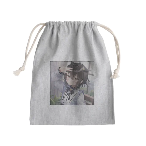 学校の中の少年 Mini Drawstring Bag