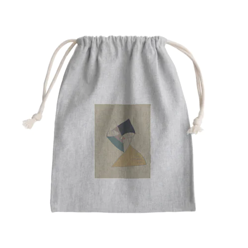 一筆書きネコ Mini Drawstring Bag