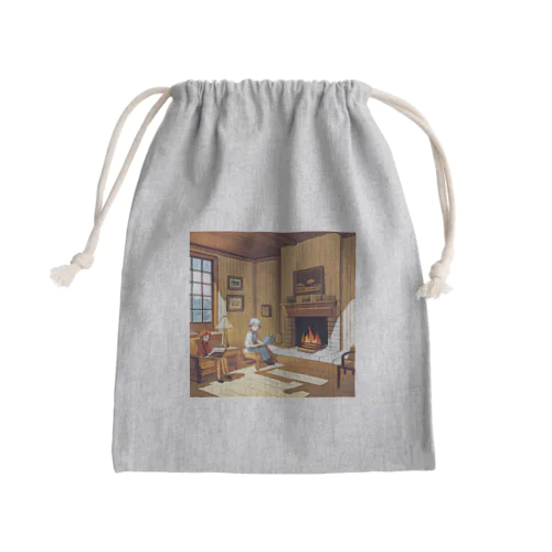 ぬくもりん Mini Drawstring Bag