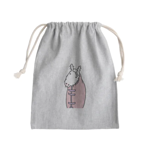 冬毛のお馬さん(白毛) Mini Drawstring Bag