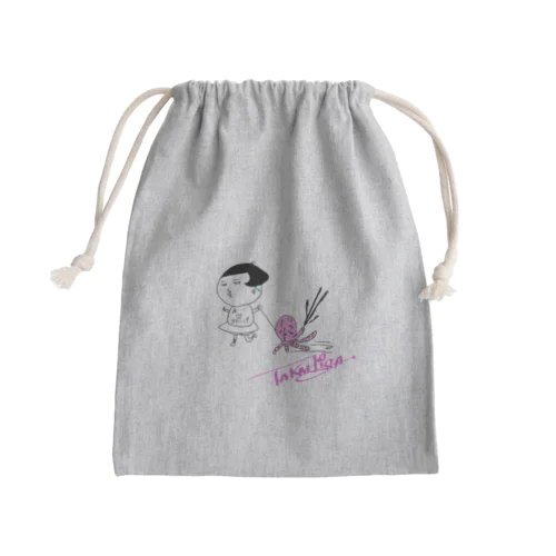 くそおかっぱ&ペットのタツロウ Mini Drawstring Bag