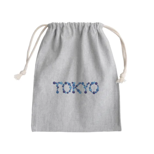バルーン文字「TOKYO」（青色系） Mini Drawstring Bag