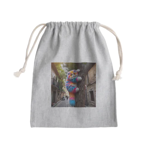 絶対落ちないのニャ😺 Mini Drawstring Bag