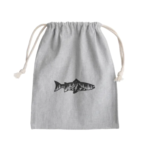 山？　魚？ Mini Drawstring Bag