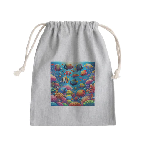 熱帯の楽園 - 色鮮やかな魚の世界 Mini Drawstring Bag
