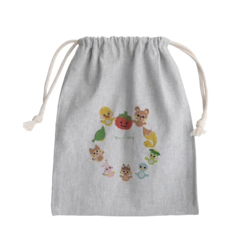 cutefriends_仲間 Mini Drawstring Bag