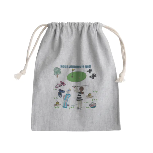 ゴルフ好きなの Mini Drawstring Bag