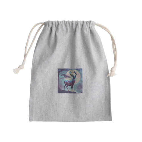 神秘的な鹿 Mini Drawstring Bag