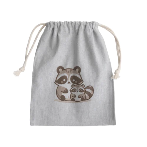 ほのぼのアライグマ家族物語 Mini Drawstring Bag