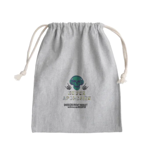 never apologize Mini Drawstring Bag