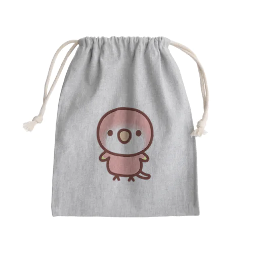 アキクサインコ（ルビノー） Mini Drawstring Bag