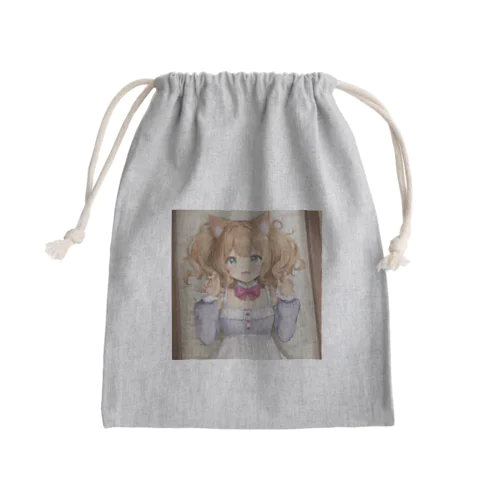 ねこ娘 Mini Drawstring Bag