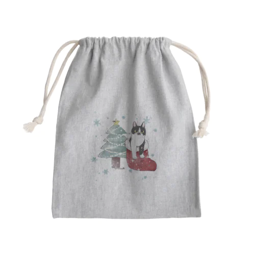 猫のクリスマス Mini Drawstring Bag