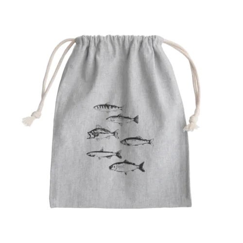 川魚さん Mini Drawstring Bag