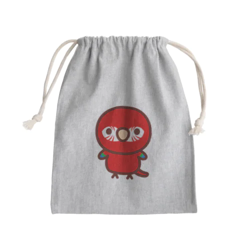 ベニコンゴウインコ Mini Drawstring Bag