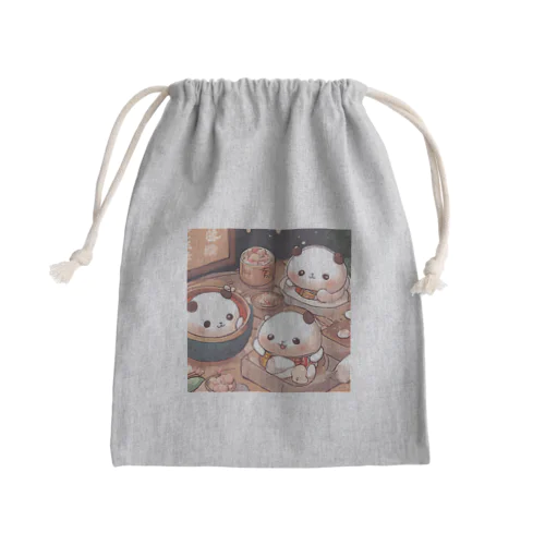 もっちりパンダちゃん Mini Drawstring Bag