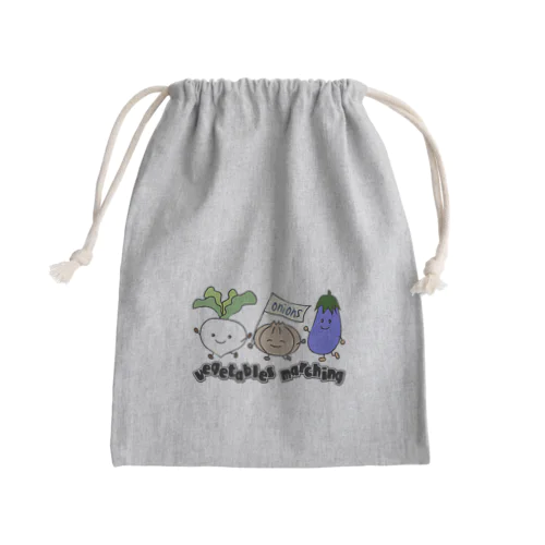 vegetables marching Mini Drawstring Bag