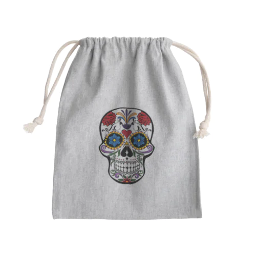 Colorful Skull   カラフル な スカル. はでな 頭蓋骨 Mini Drawstring Bag