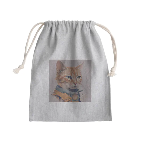 猫 Mini Drawstring Bag